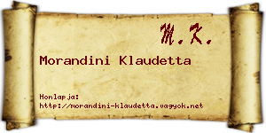 Morandini Klaudetta névjegykártya